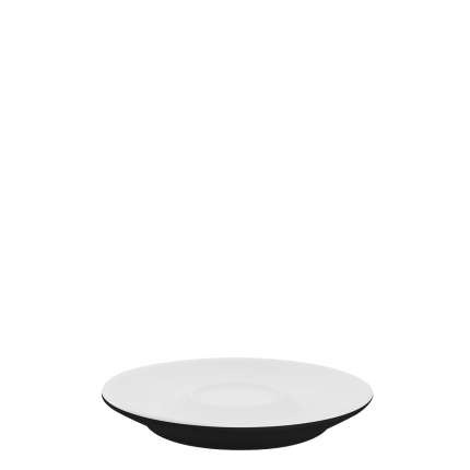 Krožniček za kavo/čaj črn 15 cm - RGB