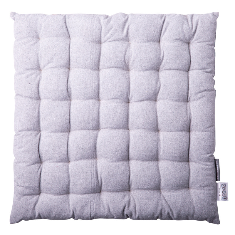 Svetlosiva bombažna blazina za stol 40 x 40 x 4 cm – Basic Ambiente