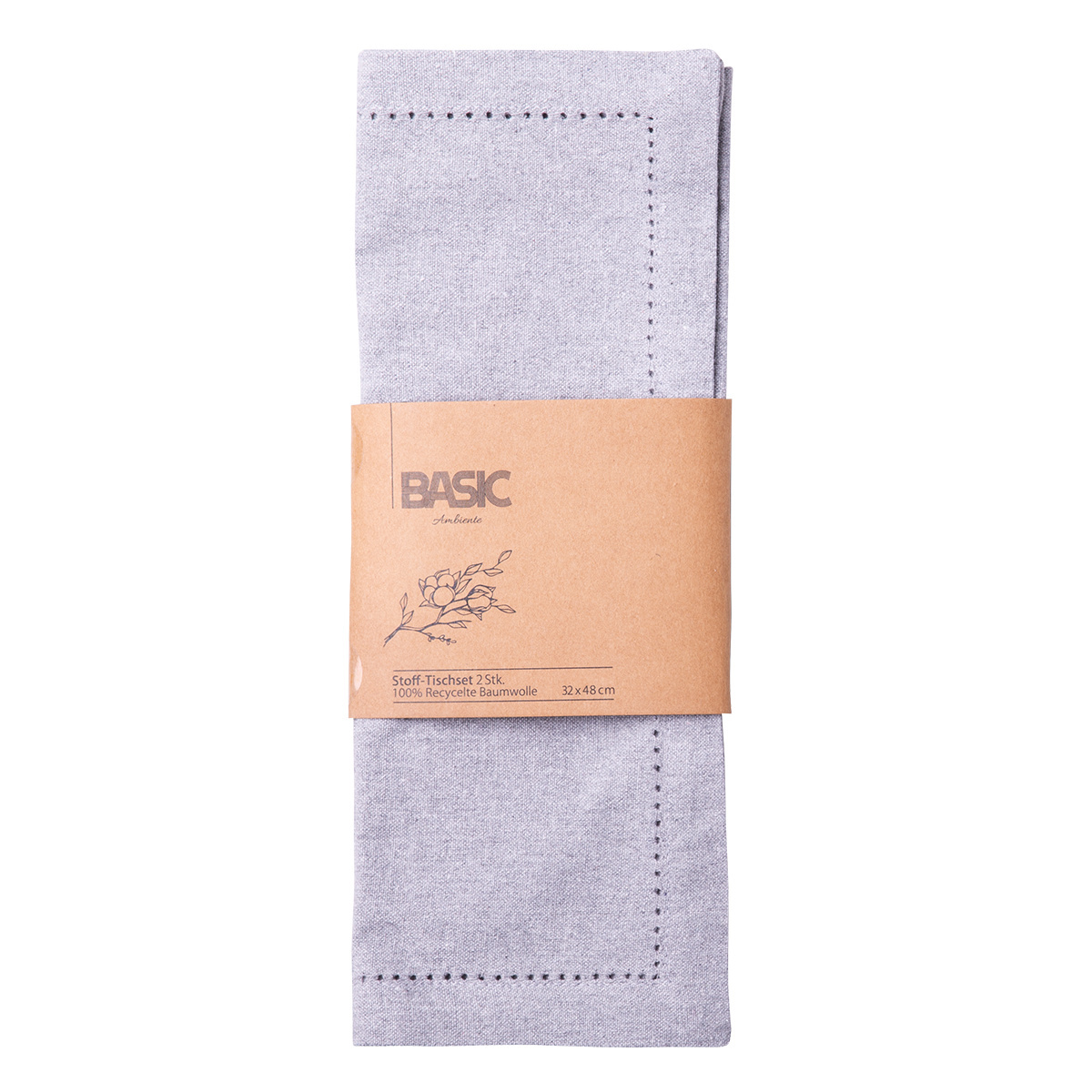 Svetlosiv bombažni pogrinjek 32 x 48 cm 2 kosa – Basic Ambiente
