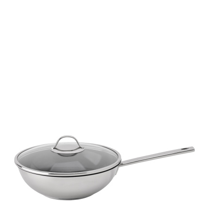 Wok s steklenim pokrovom ø 28 cm | Orion Inox