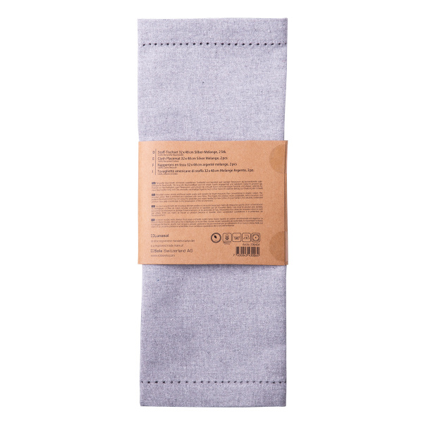Svetlosiv bombažni pogrinjek 32 x 48 cm 2 kosa – Basic Ambiente