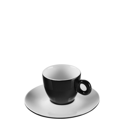 Krožniček za espresso črn 12,5 cm – RGB