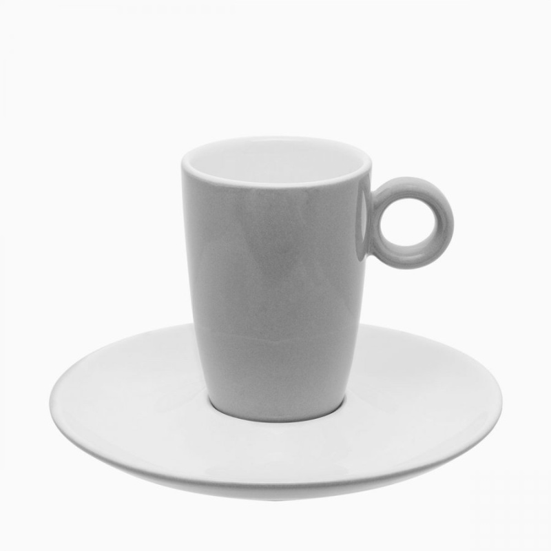 Visoka skodelica za kavo svetlo siva 190 ml - RGB