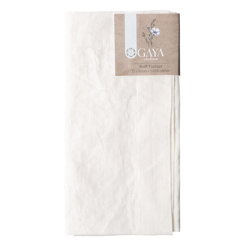 Beli laneni pogrinjek 35 x 50 cm - Gaya Ambiente