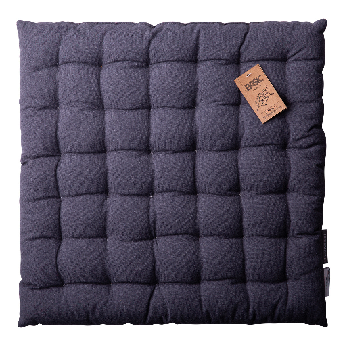 Jekleno siva bombažna blazina za stol 40 x 40 x 4 cm – Basic Ambiente
