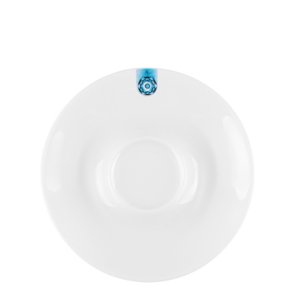 Kavni/čajni krožniček z modrim ornamentom 15 cm – Gaya RGB