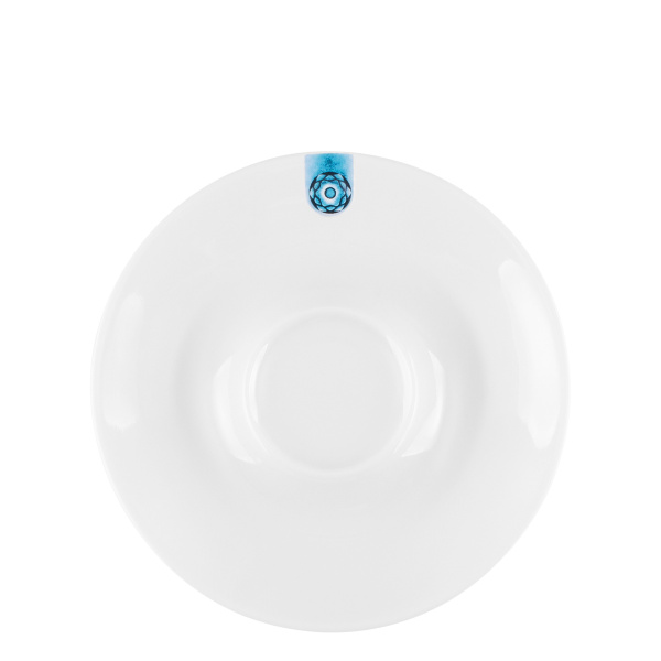 Kavni/čajni krožniček z modrim ornamentom 15 cm – Gaya RGB