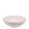 Skleda za kosmiče bela / champagne 17,8 cm - Basic