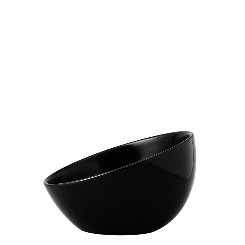 Velika črna skleda Flow Eco – 19 cm
