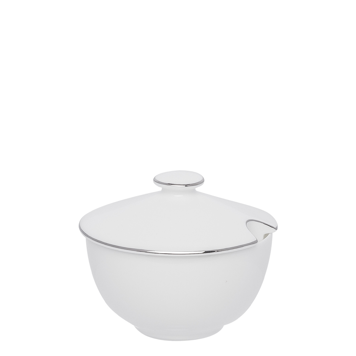 Sladkornica 9,5 cm s platinastim robom - Premium Platinum Line