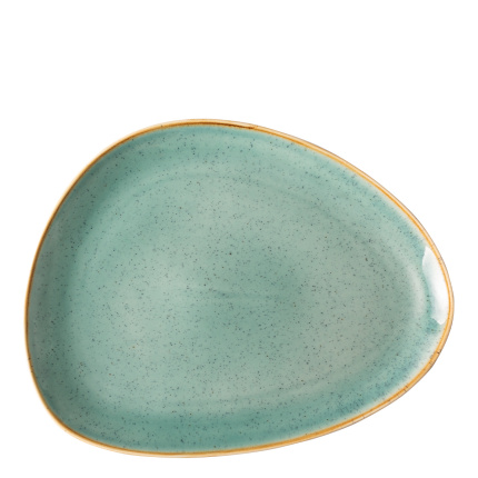 Krožnik Triangle Sand turkizen 30,5 x 24,2 cm – Gaya