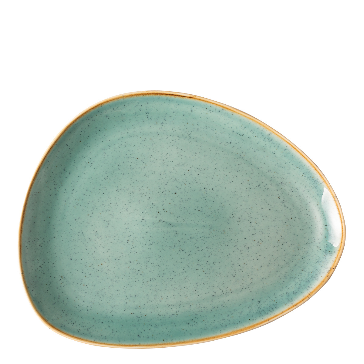Krožnik Triangle Sand turkizen 30,5 x 24,2 cm – Gaya