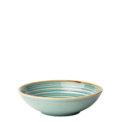Globok krožnik Spiral Sand turkizen 19,5 cm – Gaya