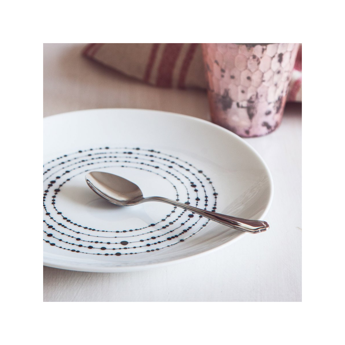Desertni krožnik 20,5 cm set 4 kos - Basic Dots
