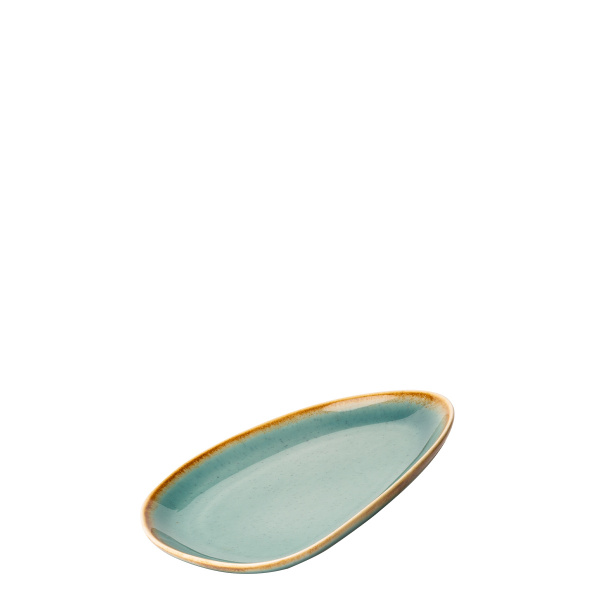 Krožnik Triangle Sand turkizen 20,5 x 15,9 cm – Gaya