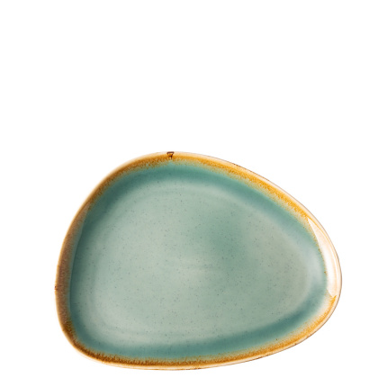 Krožnik Triangle Sand turkizen 25,5 x 19,7 cm – Gaya