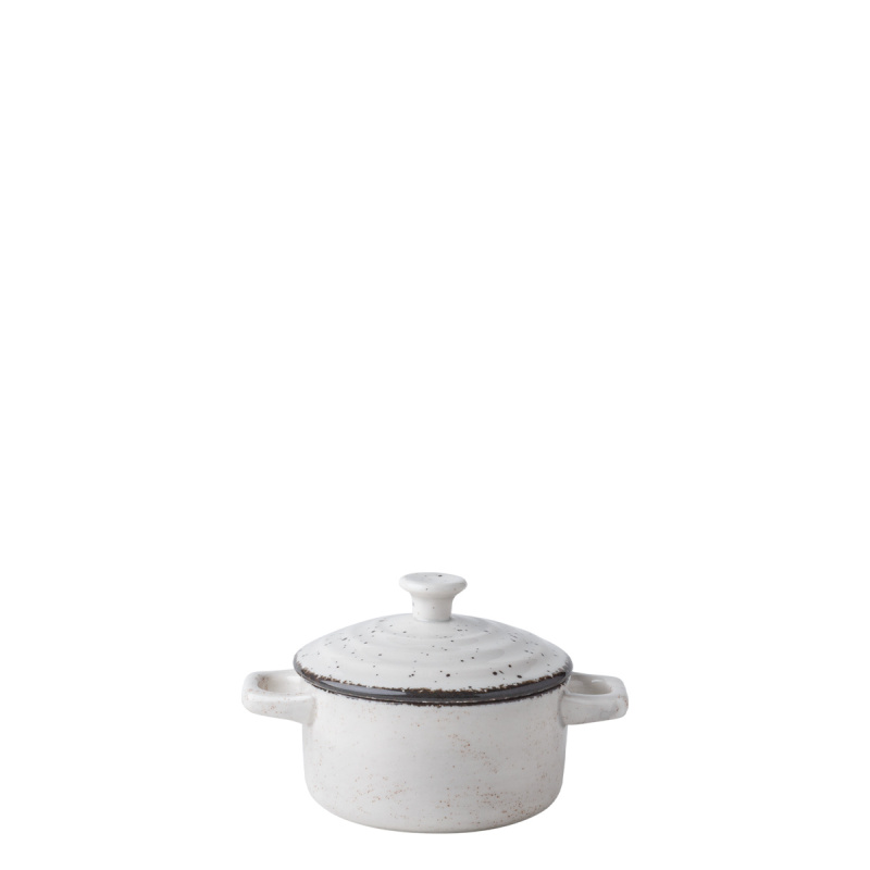 Majhna kozica s pokrovom Flowl Atelier siva ø 10,2 cm - Gaya