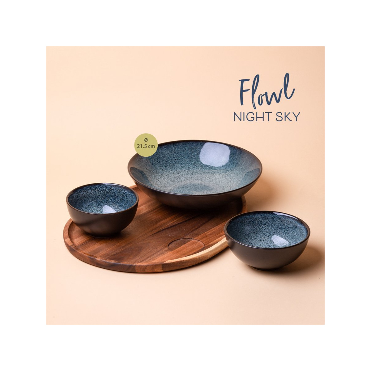 Set skled Flowl Night Sky + pladenj | Gaya Lunasol