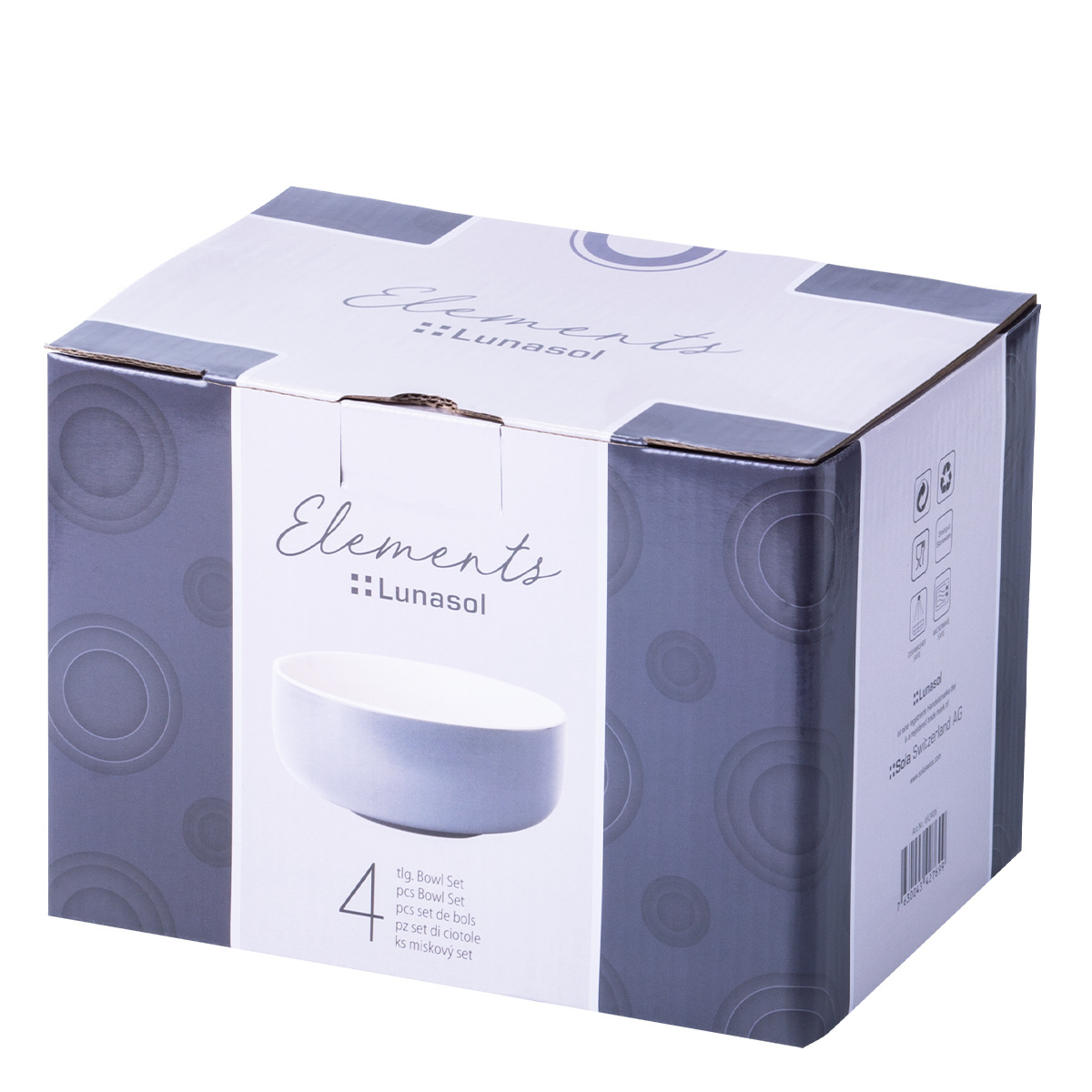 Komplet keramičnih skled 4 kosi – Elements East grey