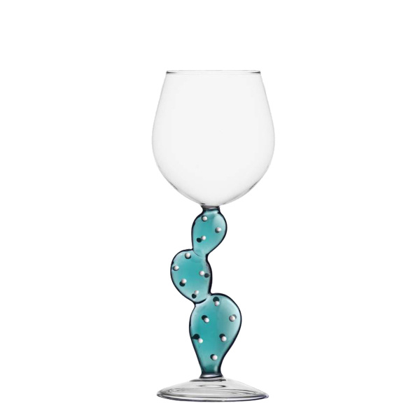 Kozarec za vino kaktus turkizen