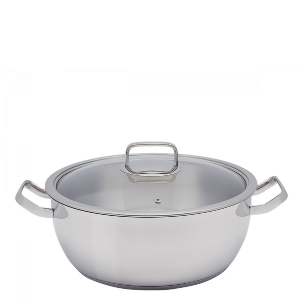 Wok Merkur s steklenim pokrovom 9,6 l Master Chef Lunasol