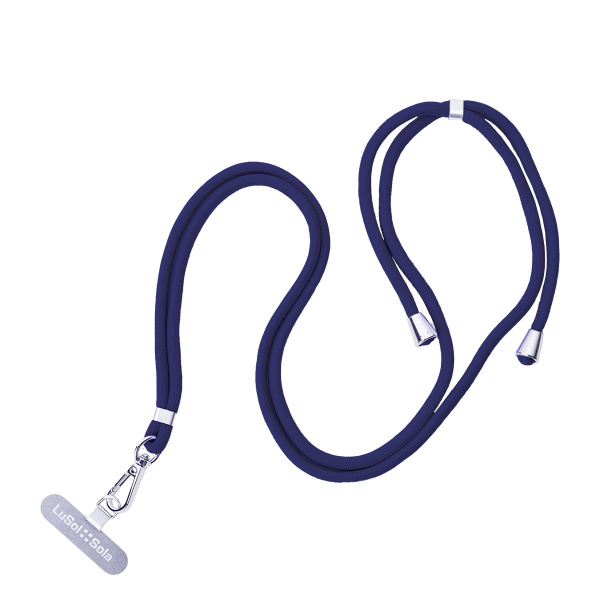 Crossbody vrvica za mobilni telefon z logotipom Lusol::Sola, modra