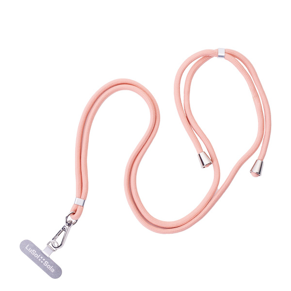 Crossbody vrvica za mobilni telefon z logotipom Lusol::Sola, roza