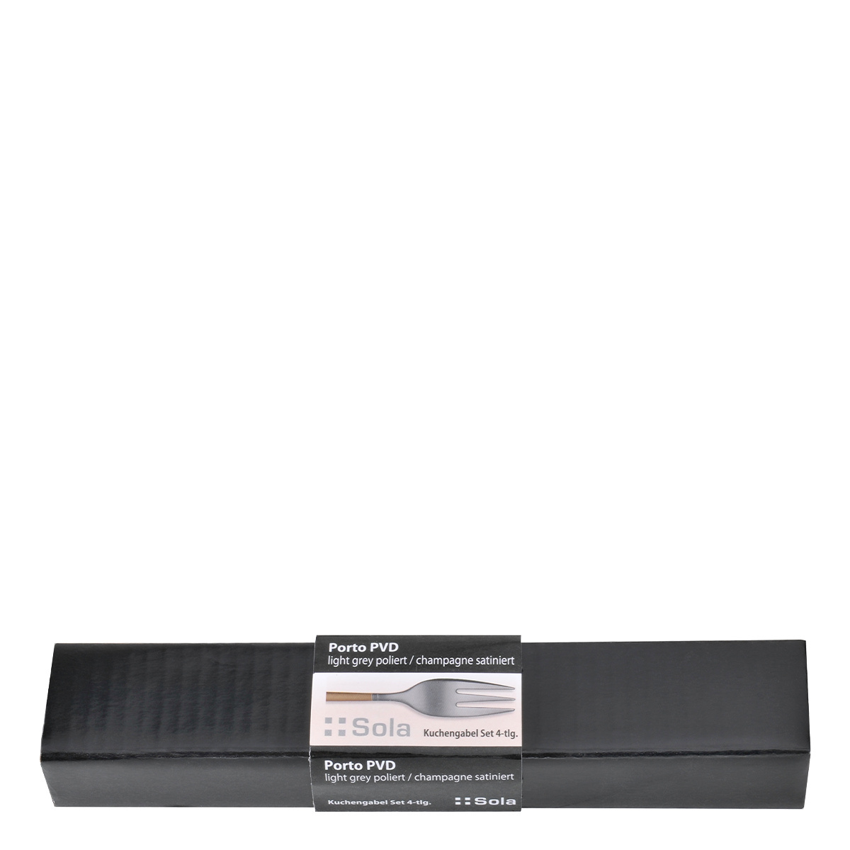 Komplet desertnih vilic 4 kosi - Porto PVD temni titan / zlat peskan