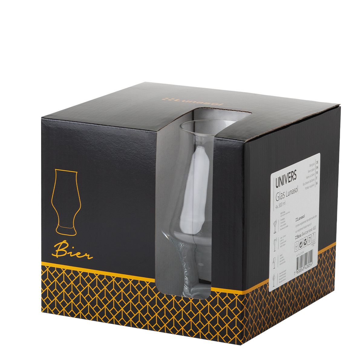 Kozarci za pivo 300 ml komplet 4 kosi - Univers Glas Lunasol