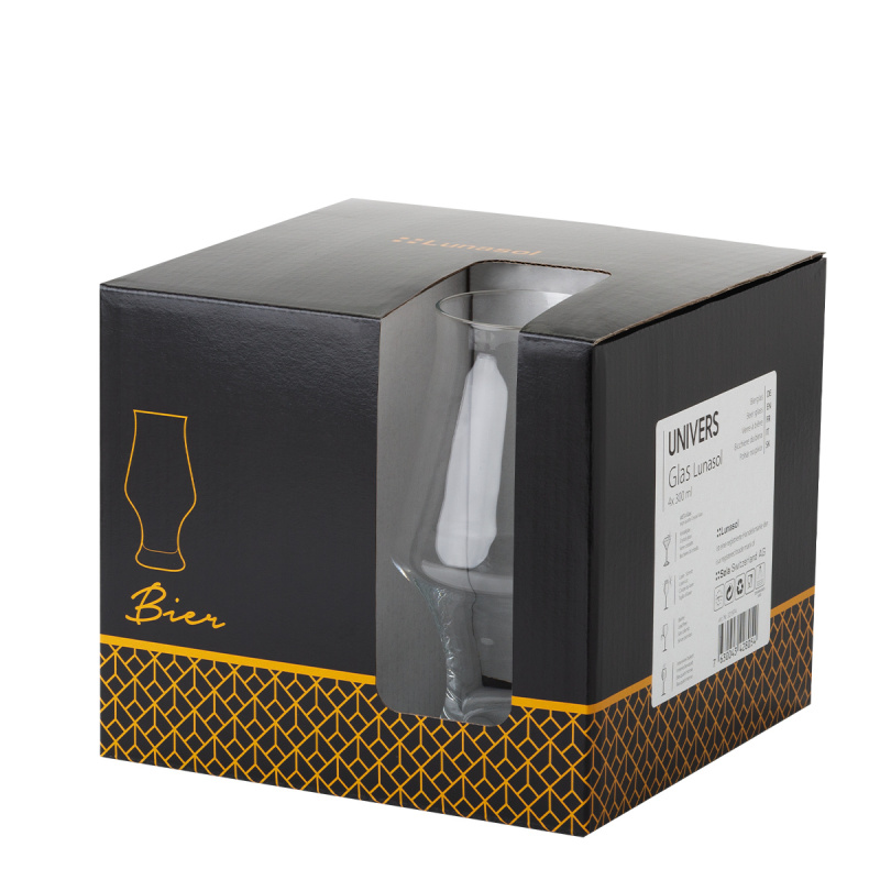 Kozarci za pivo 300 ml komplet 4 kosi - Univers Glas Lunasol
