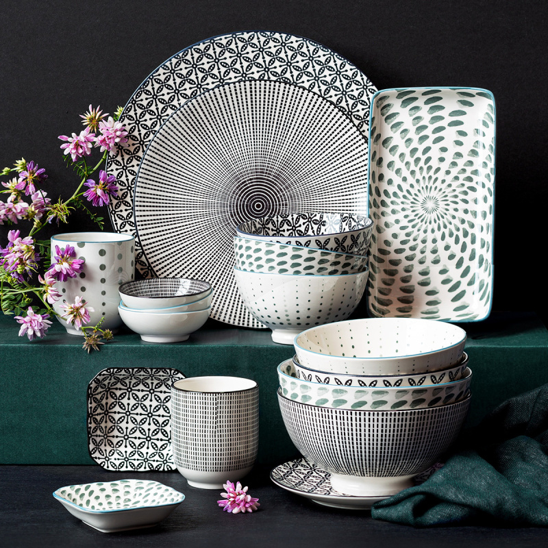 Porcelanasti set 24 kosov – Elements Asia Fire