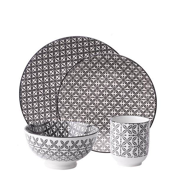 Porcelanasti set 24 kosov – Elements Asia Wood