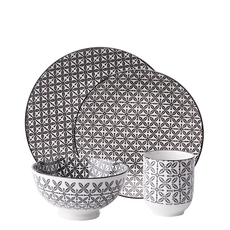Porcelanasti set 24 kosov – Elements Asia Wood