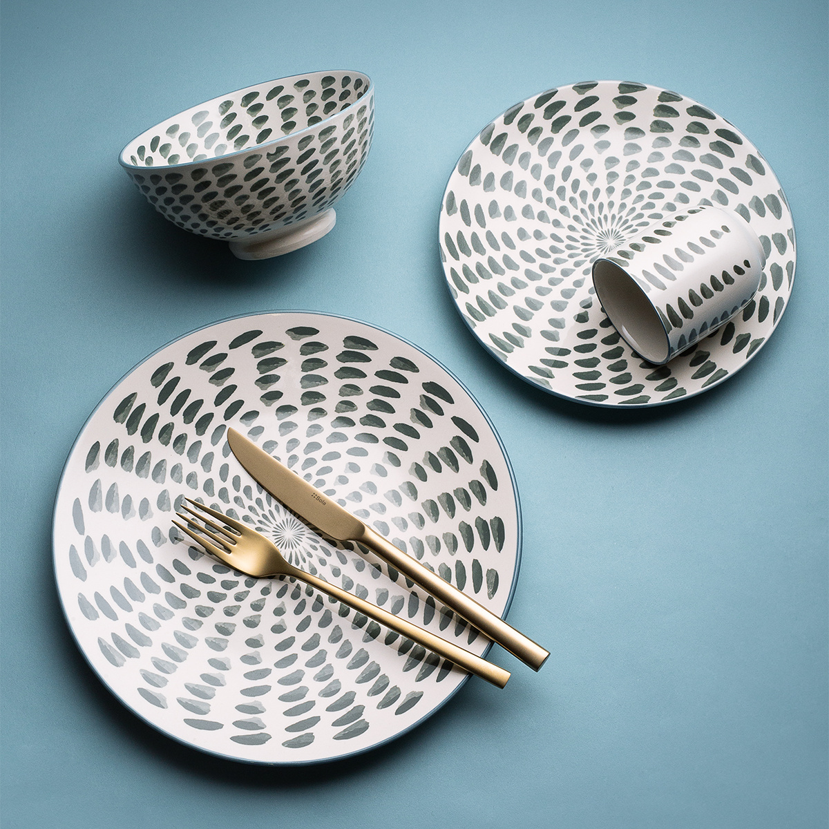 Porcelanasti set 24 kosov – Elements Asia Water