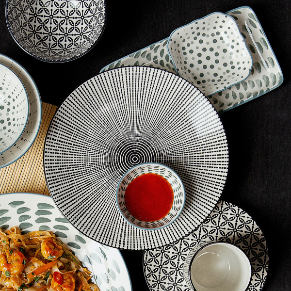 Porcelanasti set 24 kosov – Elements Asia Fire