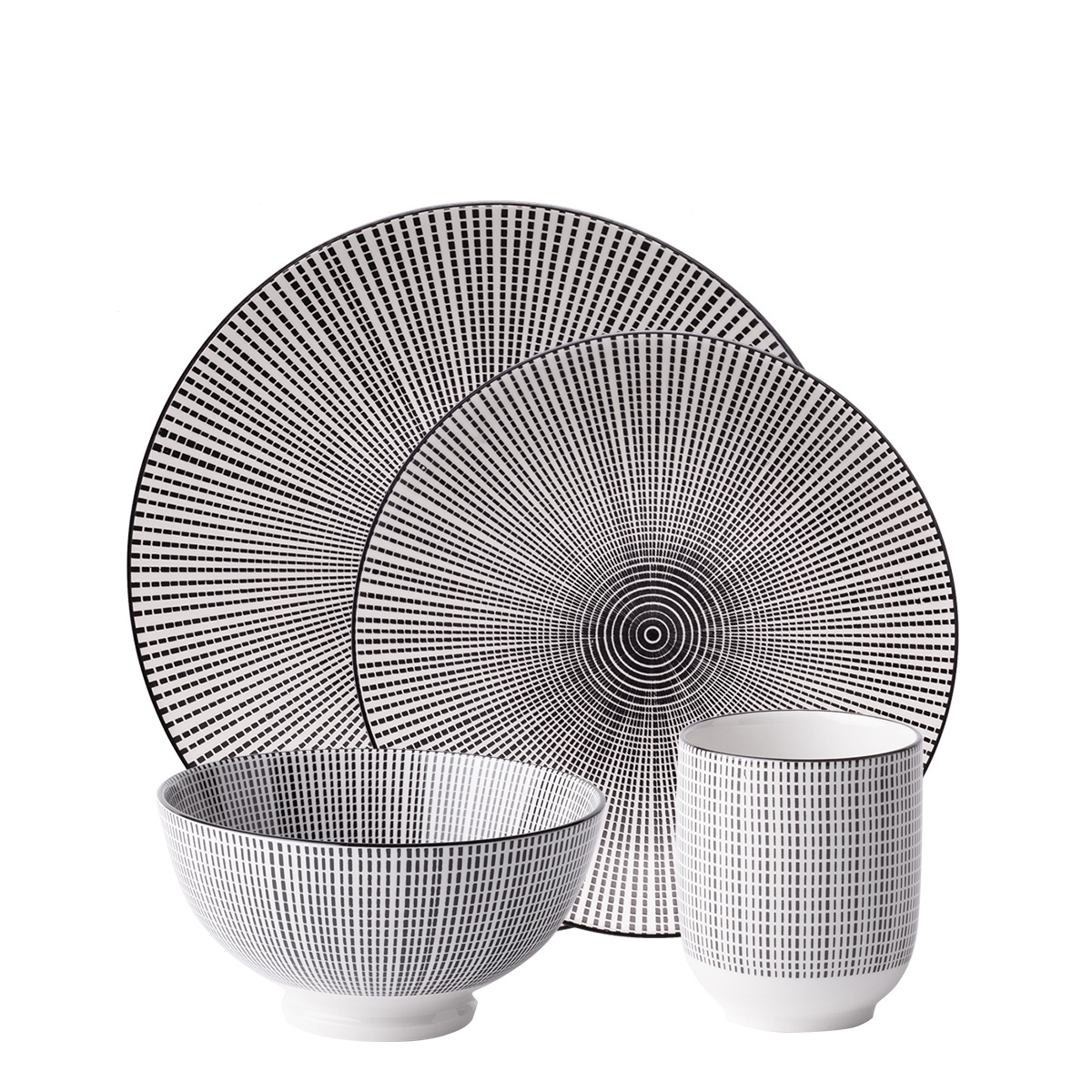 Porcelanasti set 24 kosov – Elements Asia Fire