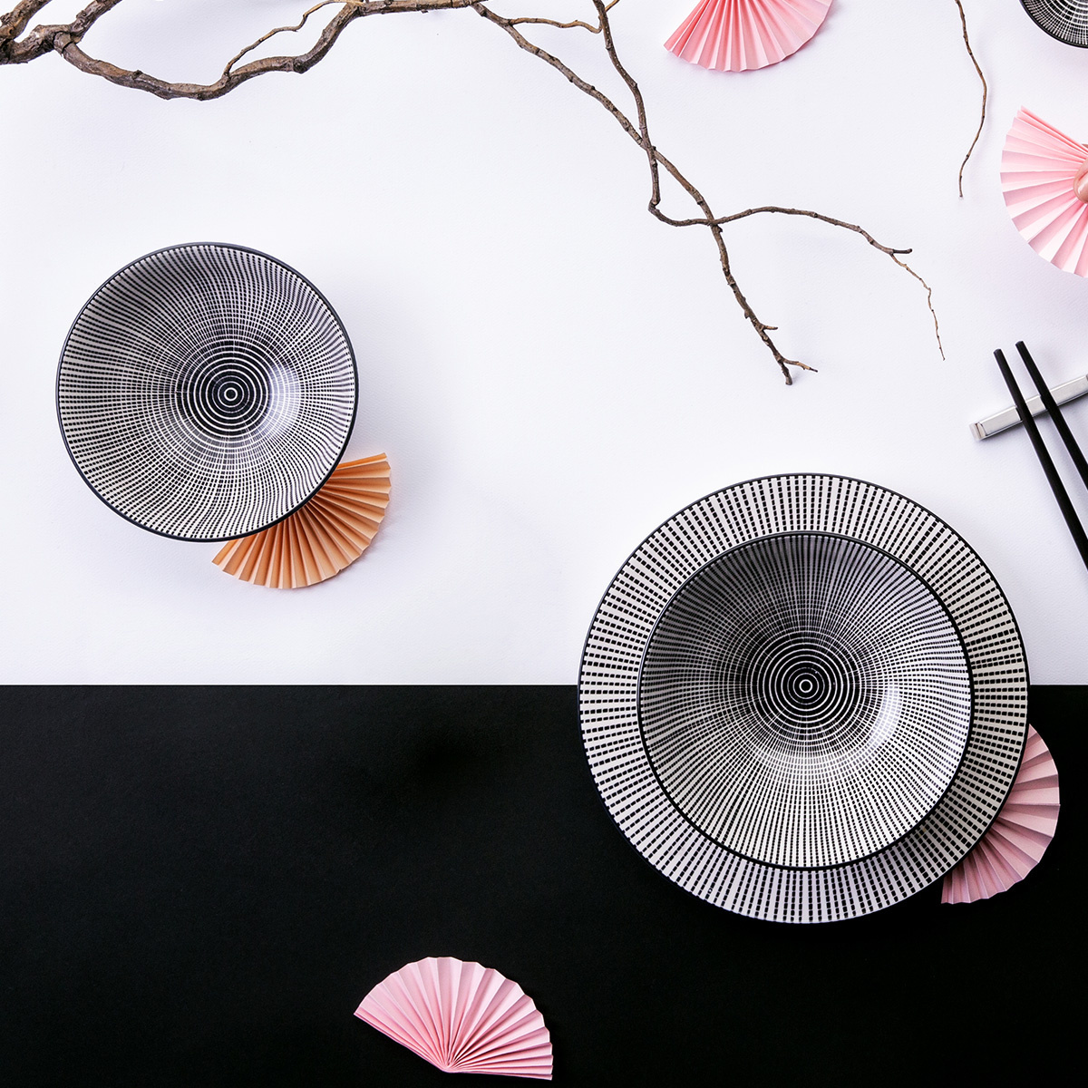 Porcelanasti set 24 kosov – Elements Asia Fire