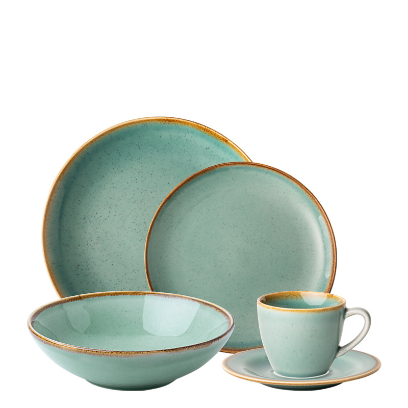 Porcelanasti set 30 kosov – Sand turkizen – Gaya