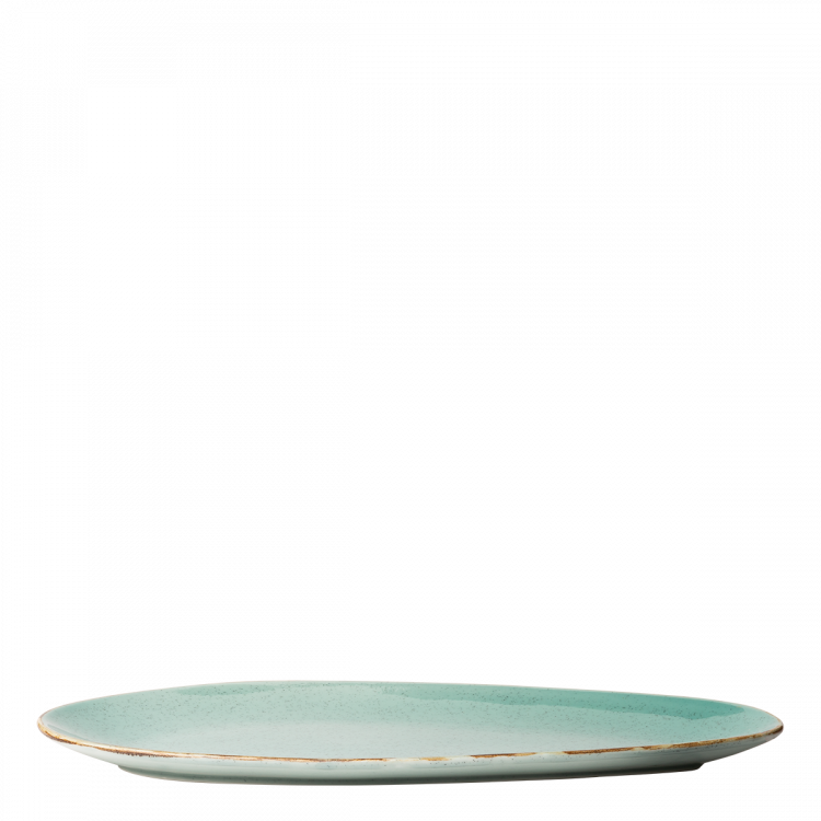 Ovalni krožnik Sand tyrkysový 41 cm – Gaya