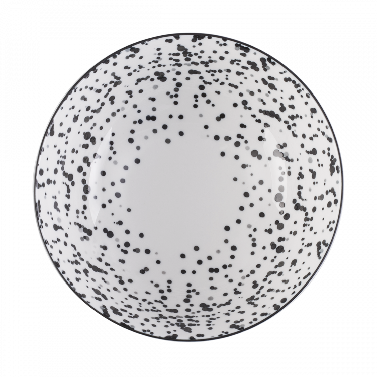 Skleda za kosmiče bela / črna 17,8 cm - Basic
