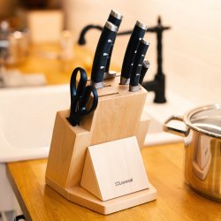 Komplet nožev v stojalu z brusilnikom nožev 7 kosov - Flow Kitchen