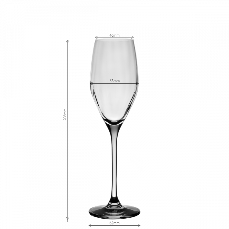 Kozarci za šampanjec 170 ml, 6 kosov - Optima Line Glas Lunasol