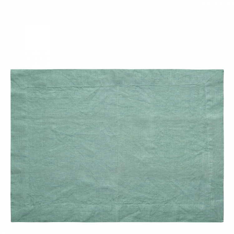 Morsko zeleni laneni prtiček 35 x 50 cm - Gaya Ambiente