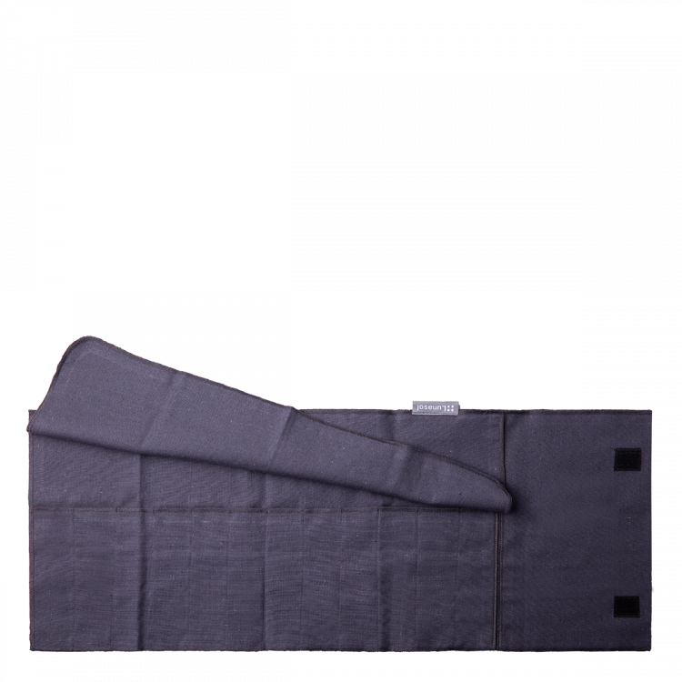 Jekleno siva bombažna torba za shranjevanje pribora 52 x 26 cm - Basic Ambiente