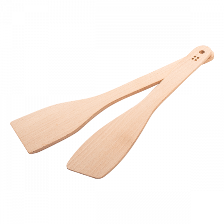 Lesena kuhalnica 27,5 cm in obračalka 30 cm komplet 2 kosa - Basic