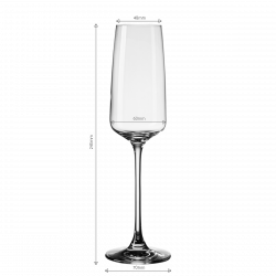Kozarci za šampanjec 250 ml set 4 ks - 21st Glas Lunasol META Glass