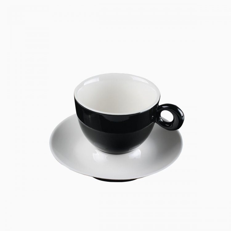 Krožnik za kavno/čajno skodelico črn 15 cm - RGB