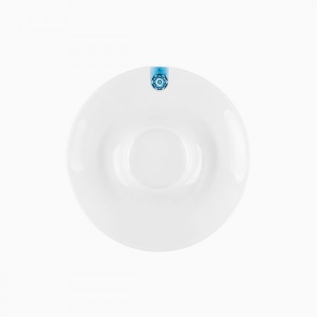 Krožnik za kavno/čajno skodelico z modrim okraskom 15 cm – Gaya RGB