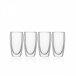 Kozarec BASIC Glas Double Wall 330 ml - komplet 4 kosov