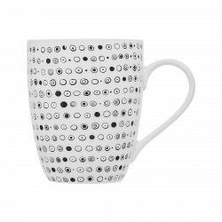 Skodelica za mleko, čaj ali kapučino 320 ml komplet 3 kosov - Basic Dots